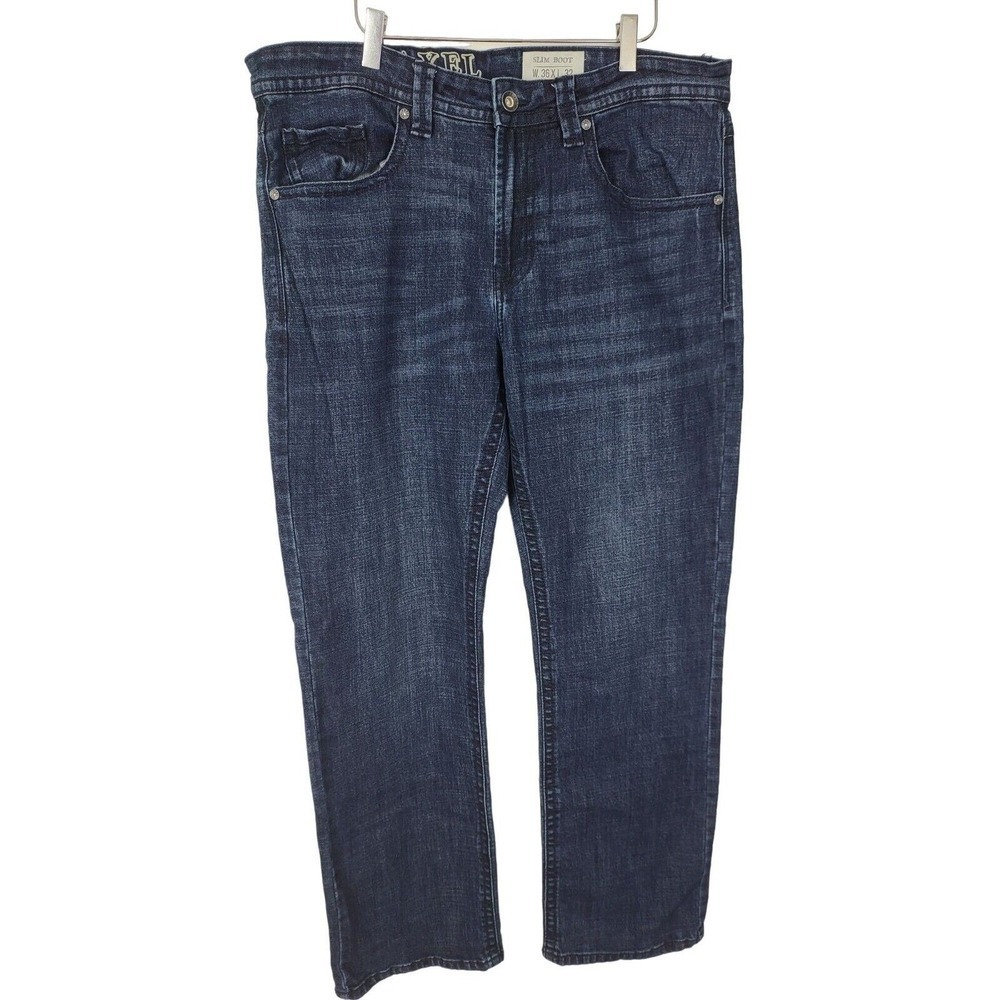 T.K. Axel Jeans 36X32 Mens Slim Bootcut High Rise Dark Wash Denim Bottoms